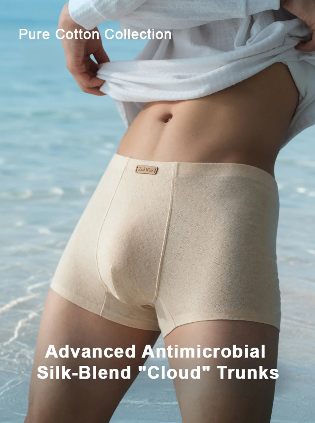 DawnDew Men’s Pure Cotton Boxer Briefs | 10A Antibacterial Crotch