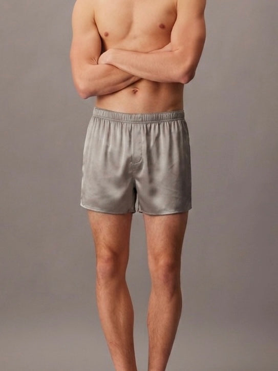 Ice Silk Boxer Shorts Loose Fit Lounge Men's Underwear