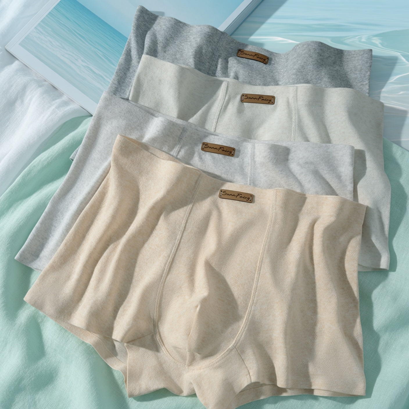DawnDew Men’s Pure Cotton Boxer Briefs | 10A Antibacterial Crotch