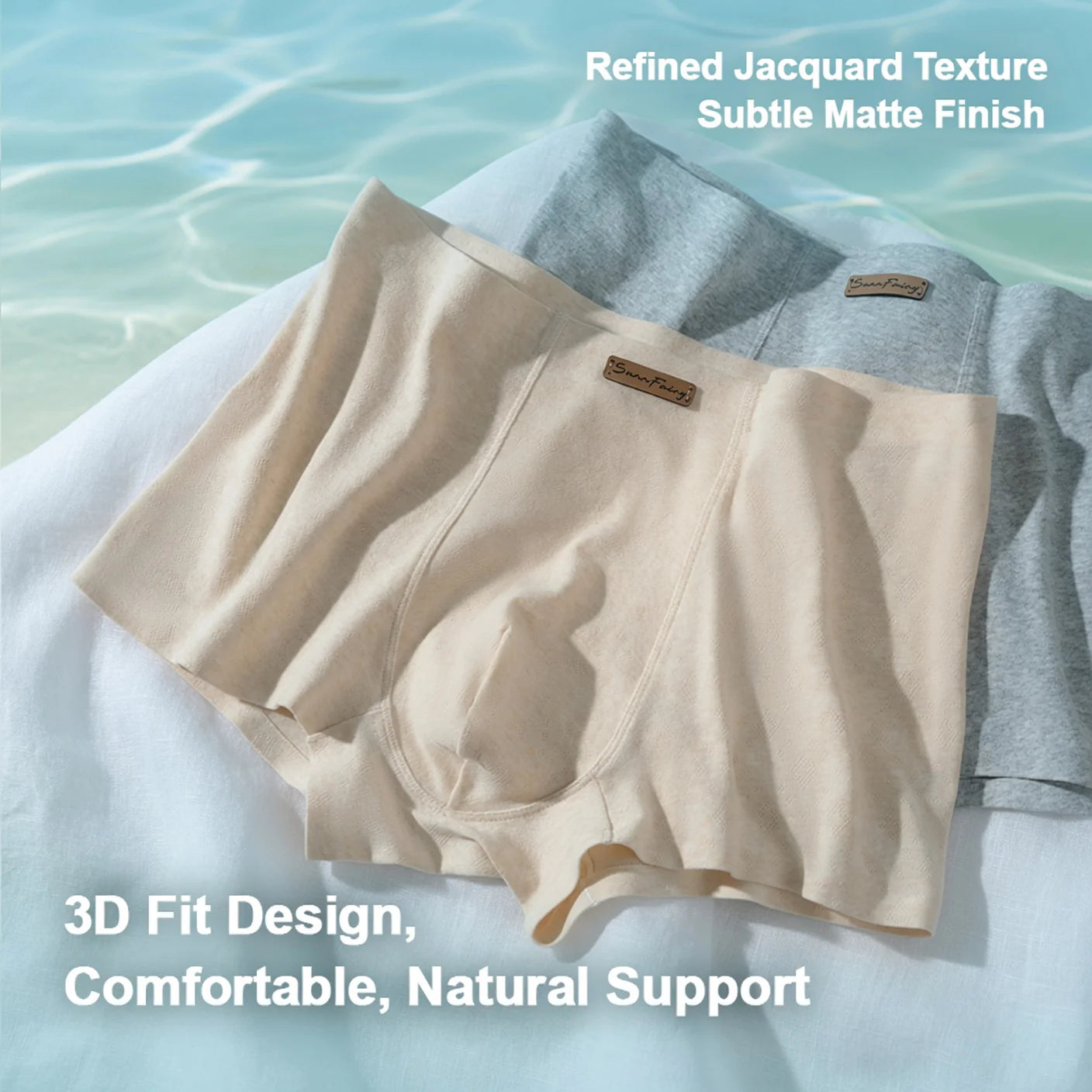 DawnDew Men’s Pure Cotton Boxer Briefs | 10A Antibacterial Crotch