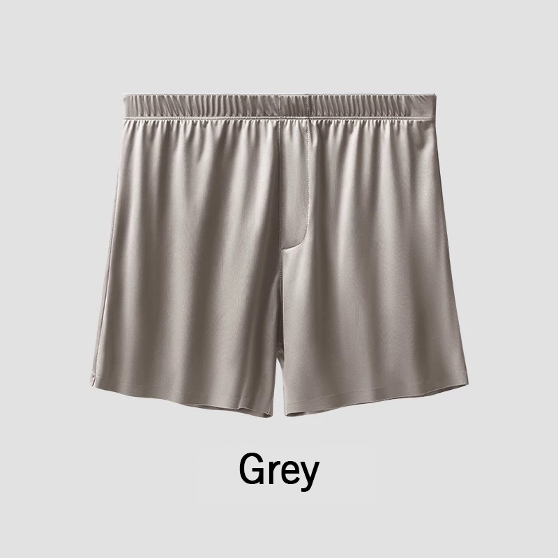 Men's Ice Silk Seamless Boxer Shorts Loose Fit Lounge Underwear