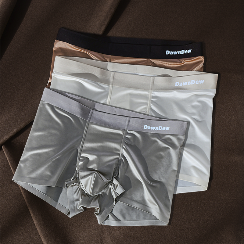 Ice Mulberry Silk Antimicrobial Men's Boxer Briefs