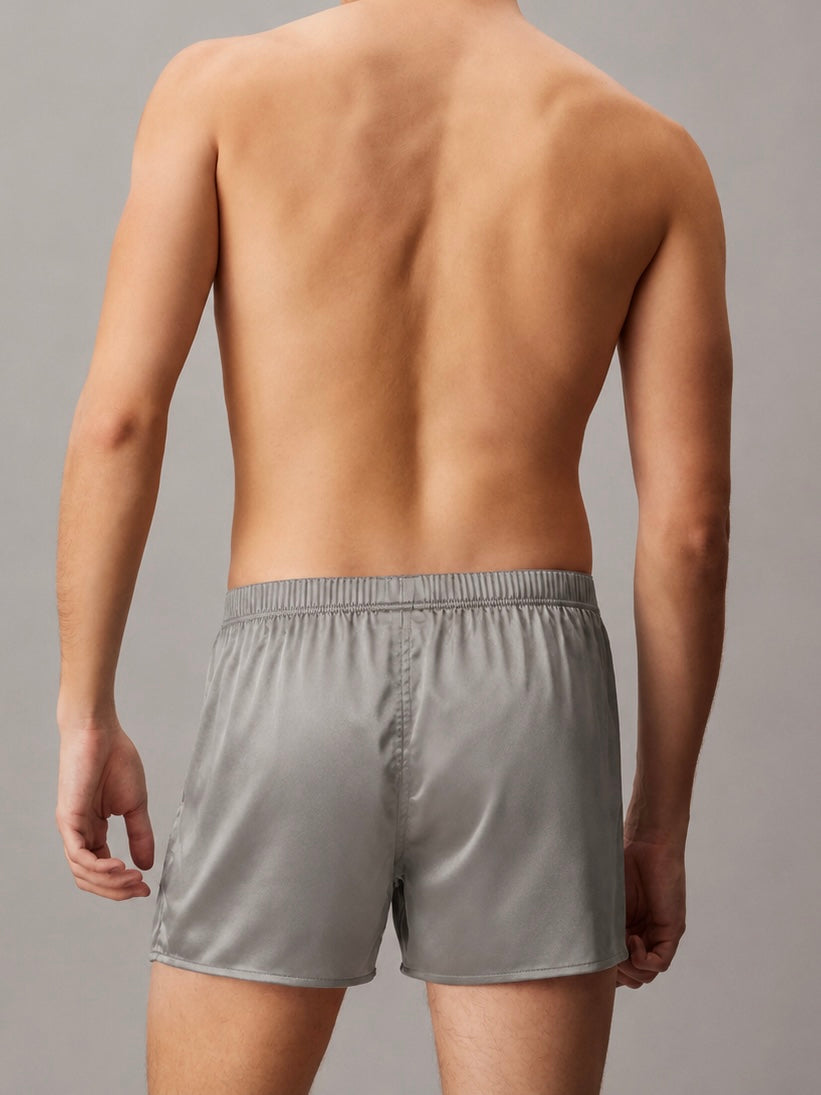 DawnDew Men's Ice Silk Seamless Boxer Shorts Loose Fit Lounge Underwear