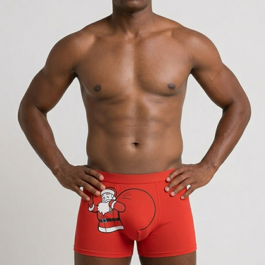 DawnDew Santa’s Sack Boxer 60s Modal Briefs-The Christmas Boxer Briefs