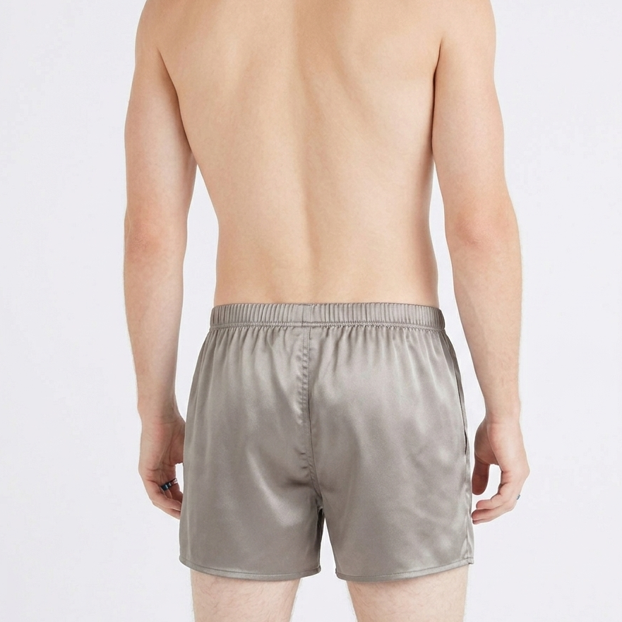 DawnDew Men's Ice Silk Seamless Boxer Shorts Loose Fit Lounge Underwear